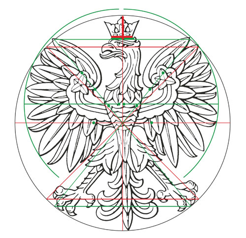 geometria orła A. Heidricha, wersja rysunkowa geometria orła A. Heidricha, wersja rysunkowa