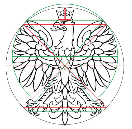 geometria orła projekt ALW, wersja rysunkowa geometria orła projekt ALW, wersja rysunkowa