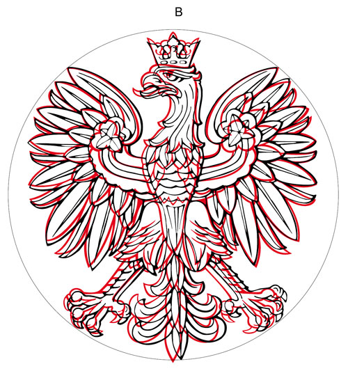 roznice-wersjaB-a-podstawowa różnice w rysunku między projektem B a rysunkiem wyjściowym orła