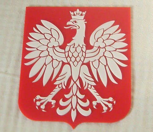 orzeł wycinany laserowo w pleksi 1