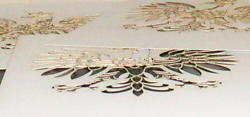 cięcie orła w papierze 2 detal