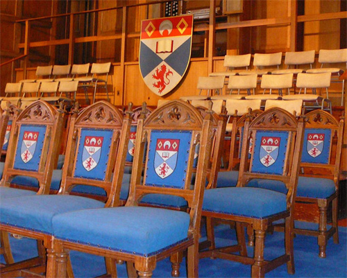 obicia żakardowe krzeseł University of St. Andrews 