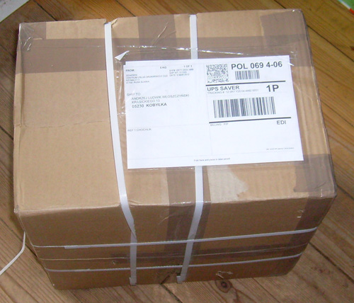 paczka z drukami prób na marginesie