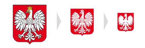 zmiana wersji herbu zależna od jego wysokości