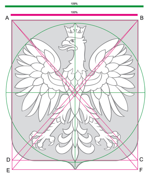 herb-proj-alw-proporcje herb projekt alw rys. tech.