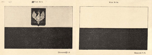 Dwie flagi państwowe RP – wzory z ustawy z 1919 r.