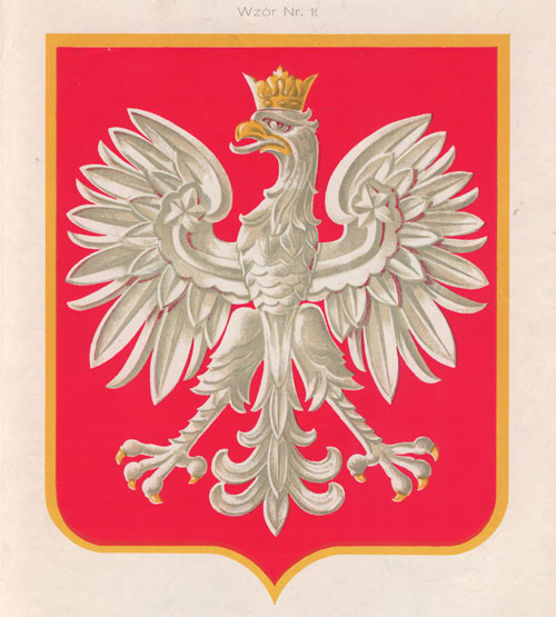 Herb Rzeczypospolitej zwany Orłem Białym wz. 1927 projektu Prof. Z. Kamieńskiego
