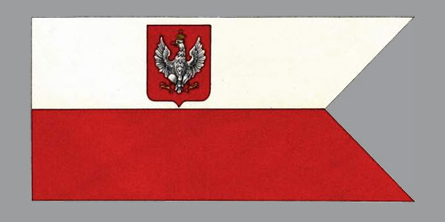 Flaga wojenna lądowa i bandera wojenna wg broszury Łozy