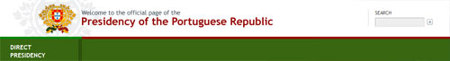 nagłówek strony Prezydenta Portugalii